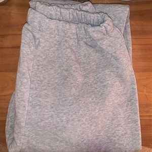 Gray baggy jogger sweatpants